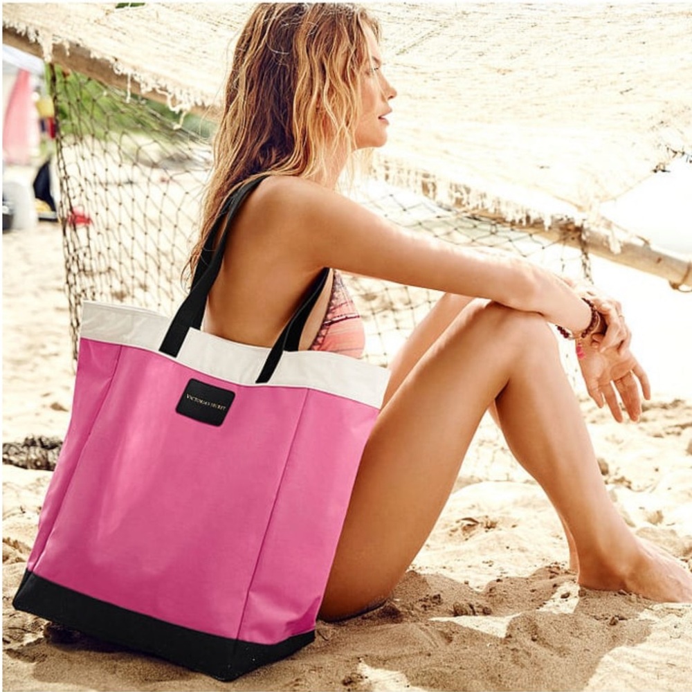 👜VICTORIA'S SECRET LARGE PINK TOTE BAG! BNIP!!👜